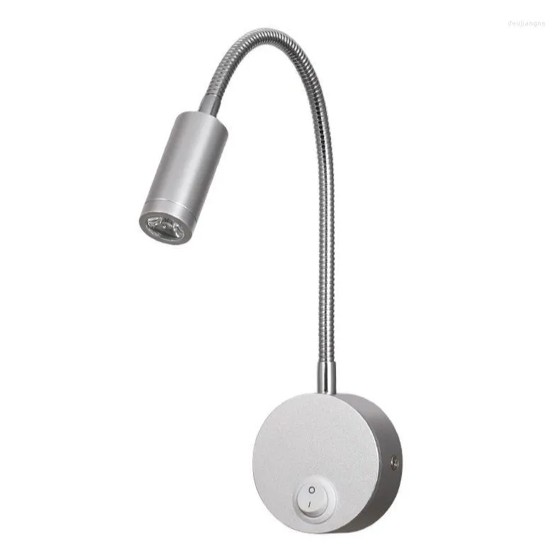 Flexible Gooseneck LED Wall Mounted Reading Lights With Switch For