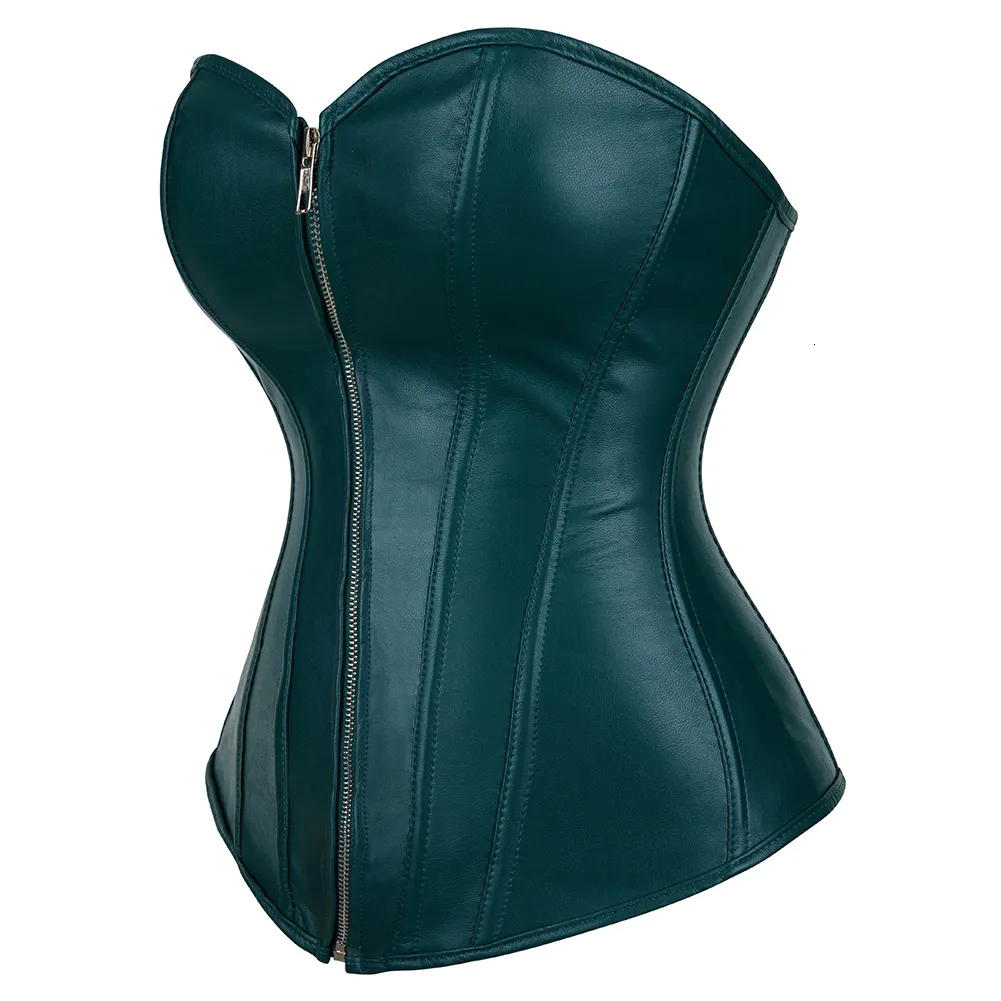 Waist Tummy Shaper Women Steampunk Faux Leather Corsets Gothic Zipper Front  Corset Bustiers Sexy Lingerie Top Body Shaper Plus Size S 6XL Green Red  230828 From Hui0007, $16.67