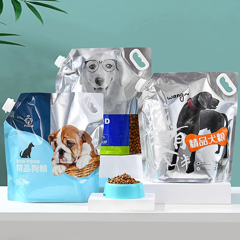 Customized multiple specifications of cat food and dog food universal packaging bags, disposable food grade aluminum plated material factory direct sales