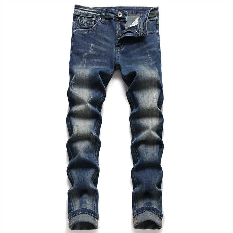 Hot Men Casual Jeans Pants Autumn Cotton Straight Trousers Classic Fashion Slim Jeans Brand Denim Pants Vaqueros Hombre