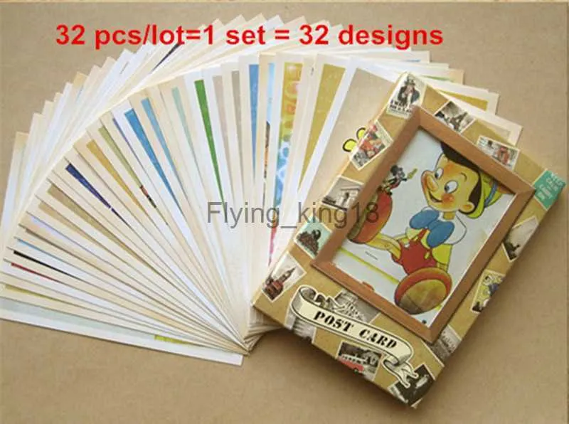 32 stks/partij = 1 set Stripfiguur Postkaart Wenskaart. Kerst SSN-040 HKD230829