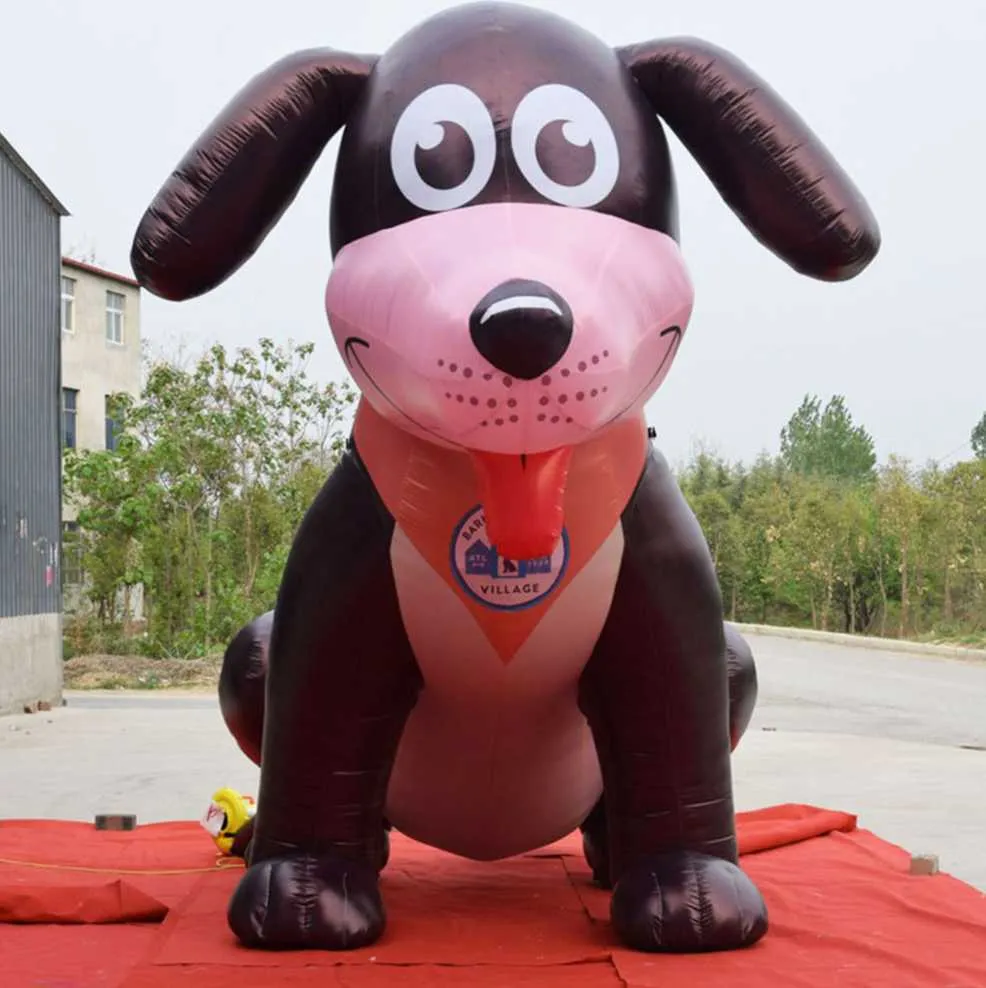 Hurtownia 8 mh 26 stóp z Custom Giant Giant Inflatible Puppy Dog Large Dogs Cartoon Model dla sklepów zoologicznych i szpitali zwierząt