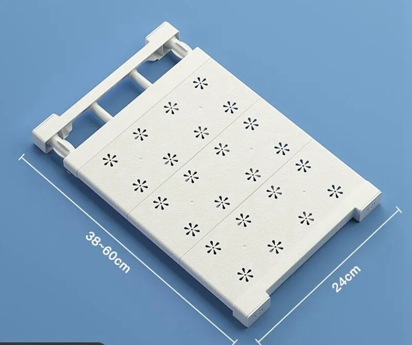 Extendable Wardrobe Rack With Layered Partition Cabinet Shelves Board ...