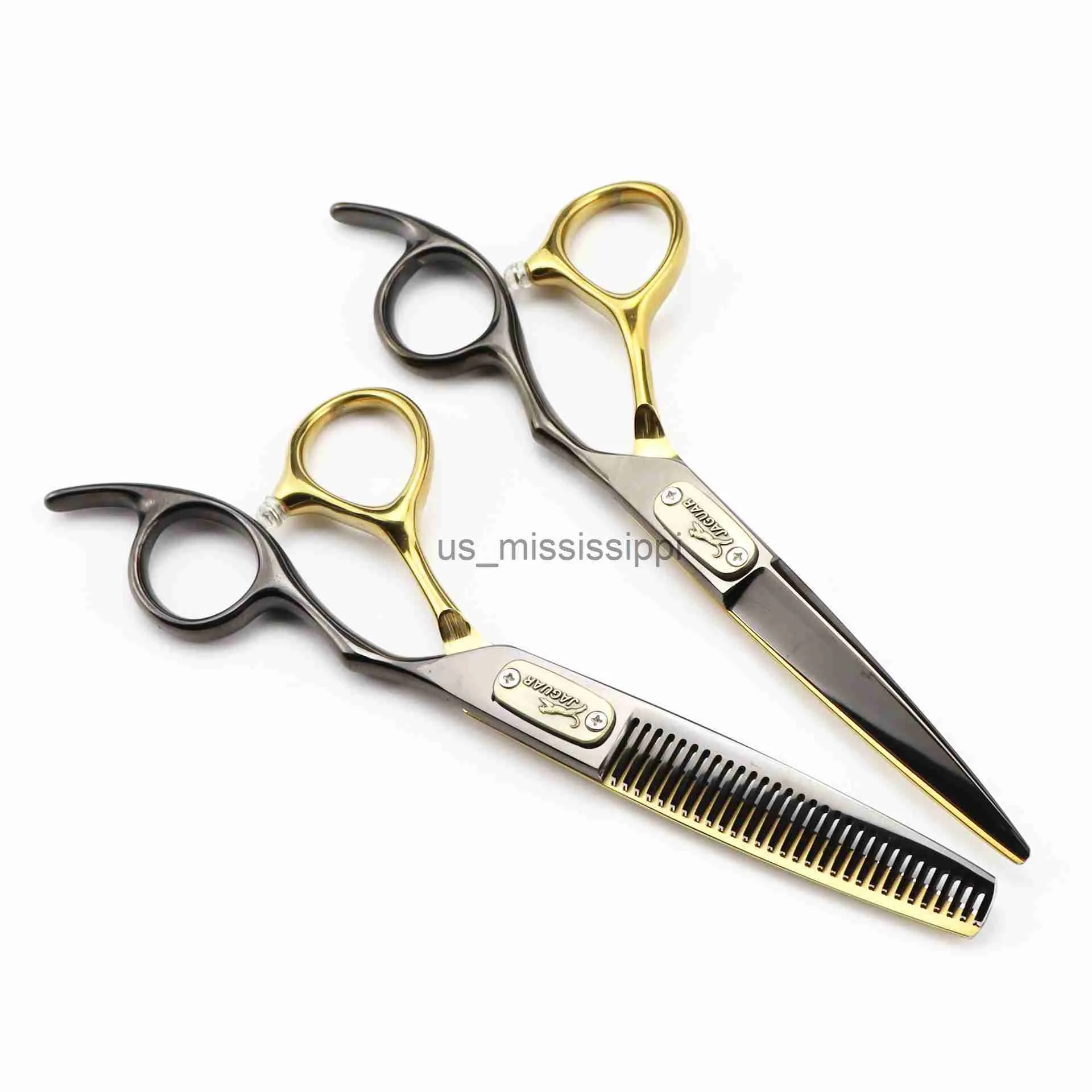 Scissors Shears Germany Steel 440c Professional Hairdressing barbers tools salon hair cutting thinning shears set of 60 inch hair scissors x0829