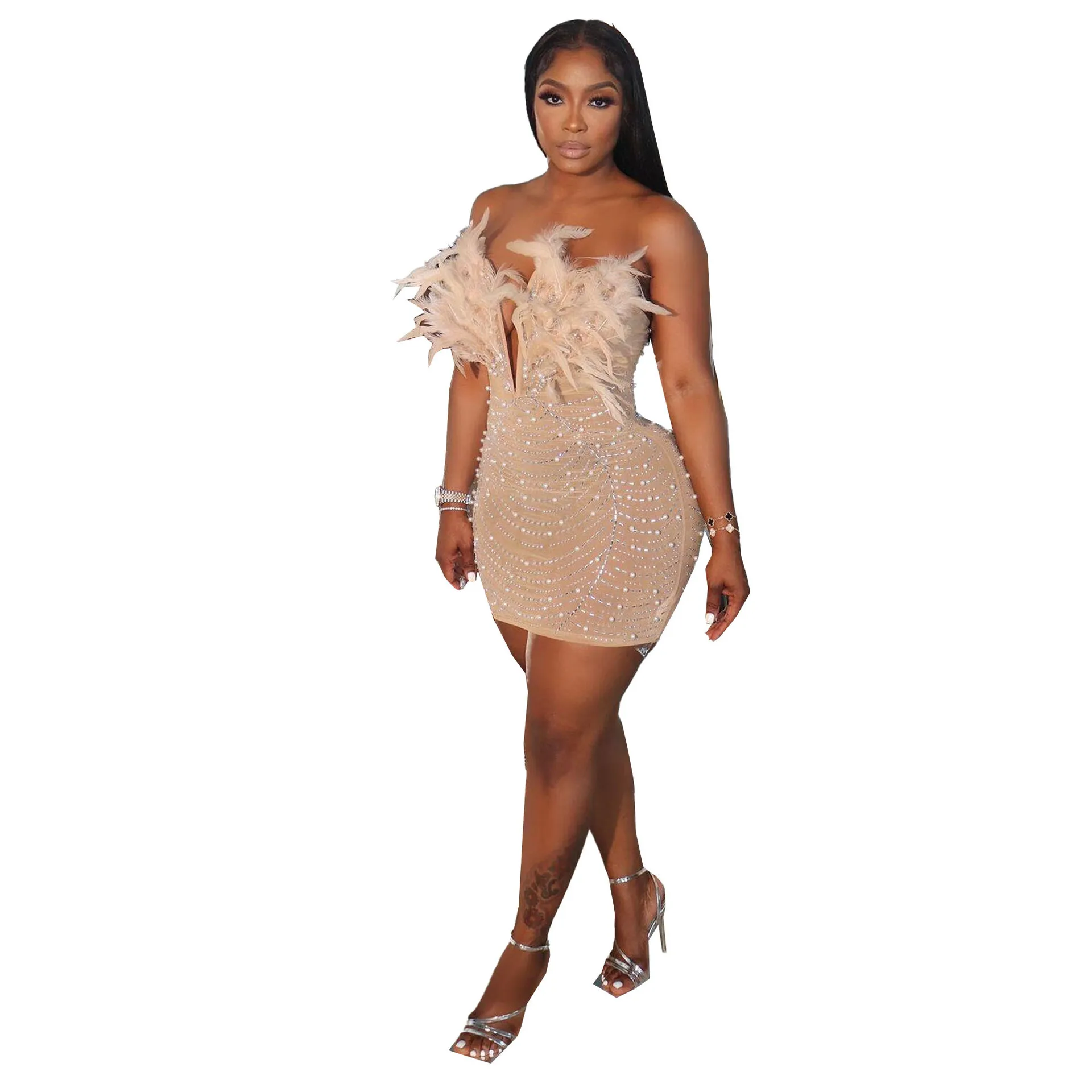 Rave Clothes For Women Sexy Feather Rhinestone... From Xmlongbida, $29.59  In Bulk | DHgate.Com