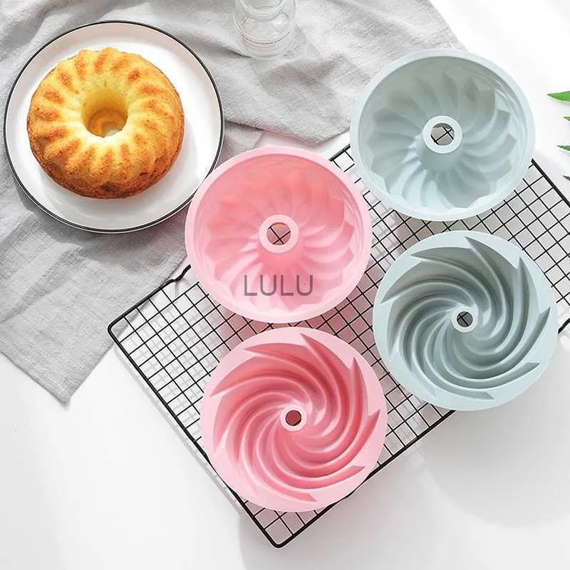 6 polegadas padrão espiral molde de silicone pão bolo fazendo bandeja de cozimento mousse brownie sobremesa diy decoração do bolo ferramentas de cozimento hkd230828