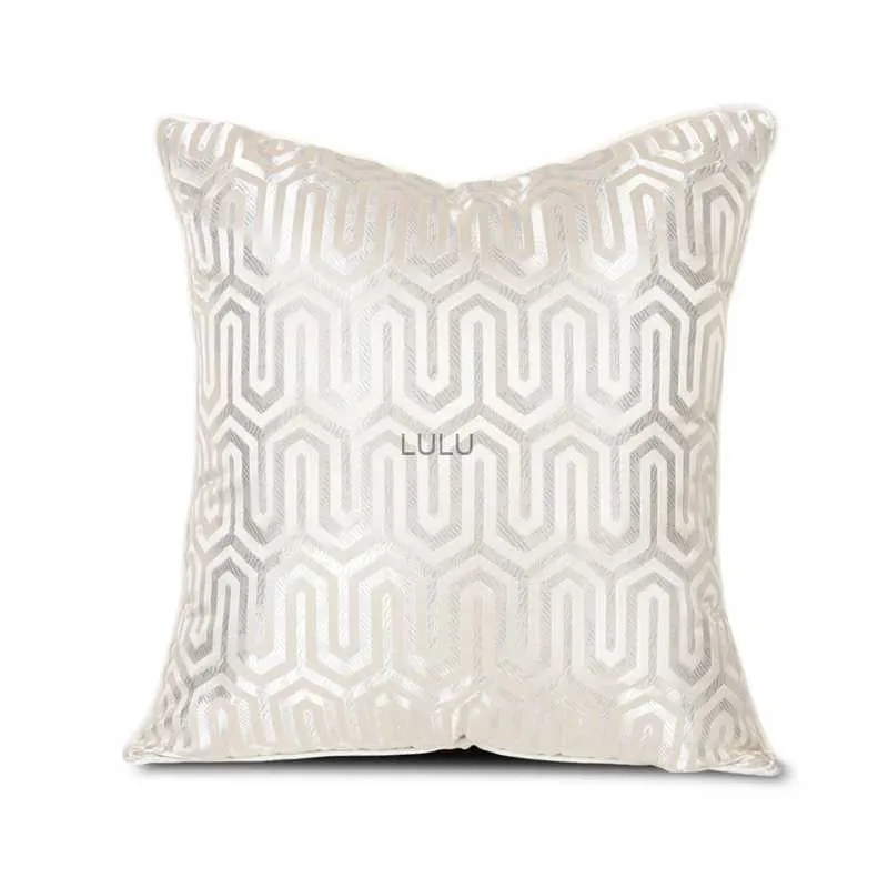 Luxury Jacquard Gold Cushion Cover 30x50 45x45 50x50 60x60cm geometrisk dekorativ soffa kuddtäcke vardagsrumsdekor kudde hkd230825 hkd230825