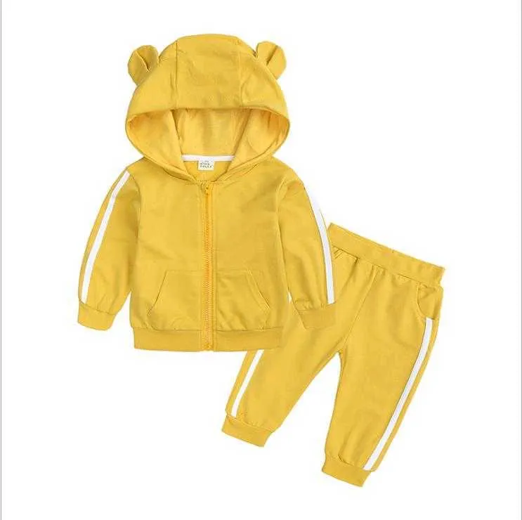 Sets Kleidung Baby Mädchen Frühling Kinder Jungen Kleidung Set Lässige Baumwolle Hoodie Jacken Hosen Neugeborene Kleidung Kit