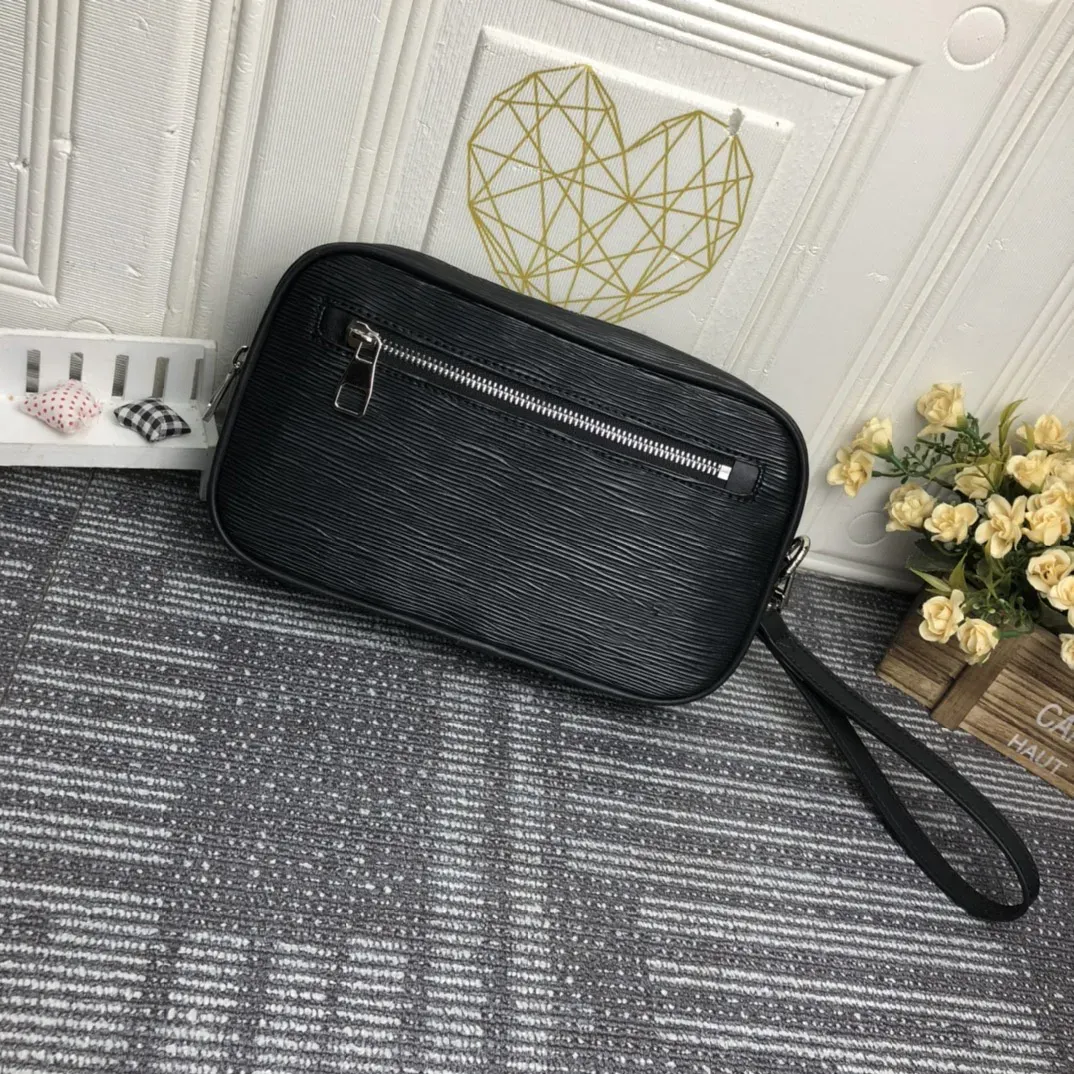 Mens clutch bags luxury KASAI purse womens leather wallets Highs quality flower letter Damier Graphite handbag card holders original mini bag