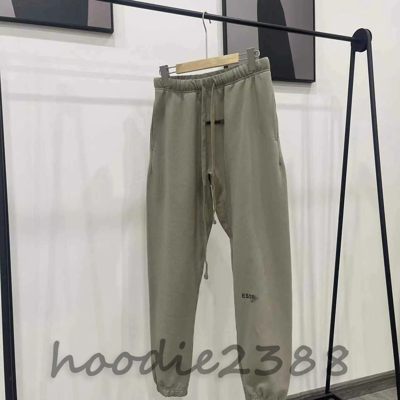 ESS Pantaloni verdi avocado Pantaloni firmati Pantaloni della tuta primaverili ed estivi Pantaloni di lana con piedi cinti Pantaloni della tuta larghi da coppia, pantaloni della tuta da uomo, pantaloni casual da donna 1015