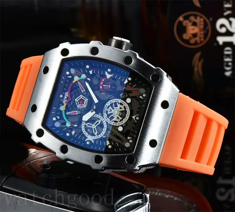 Czarne białe kobiety Orologio Watche Modne Watche Full Dial Work Quartz Montre de lukse pary styl szkieletu gumowy opab