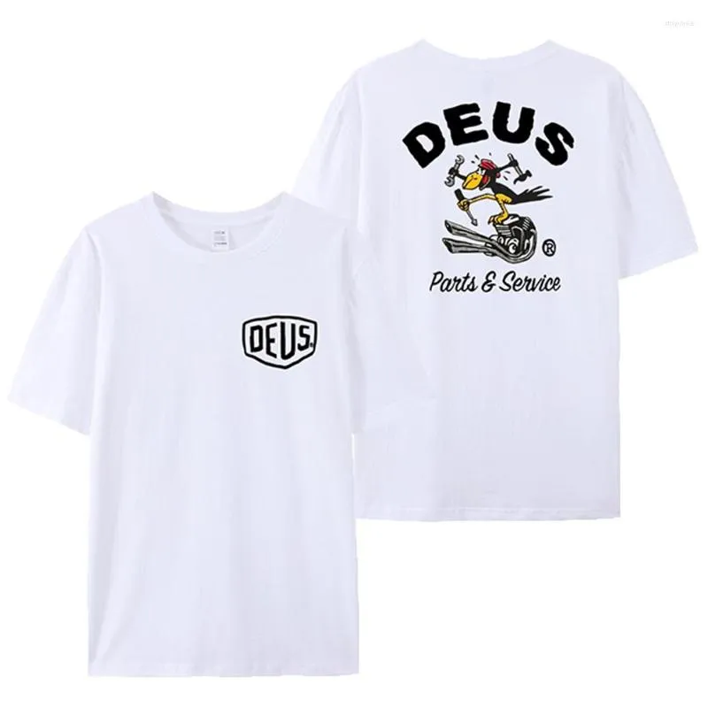 Мужские рубашки D Deus Fashion Cool Men Cotton Froot Ex Machina Лето с коротким рукавом негабаритный мужская футболка винтажная хипстерская футболка