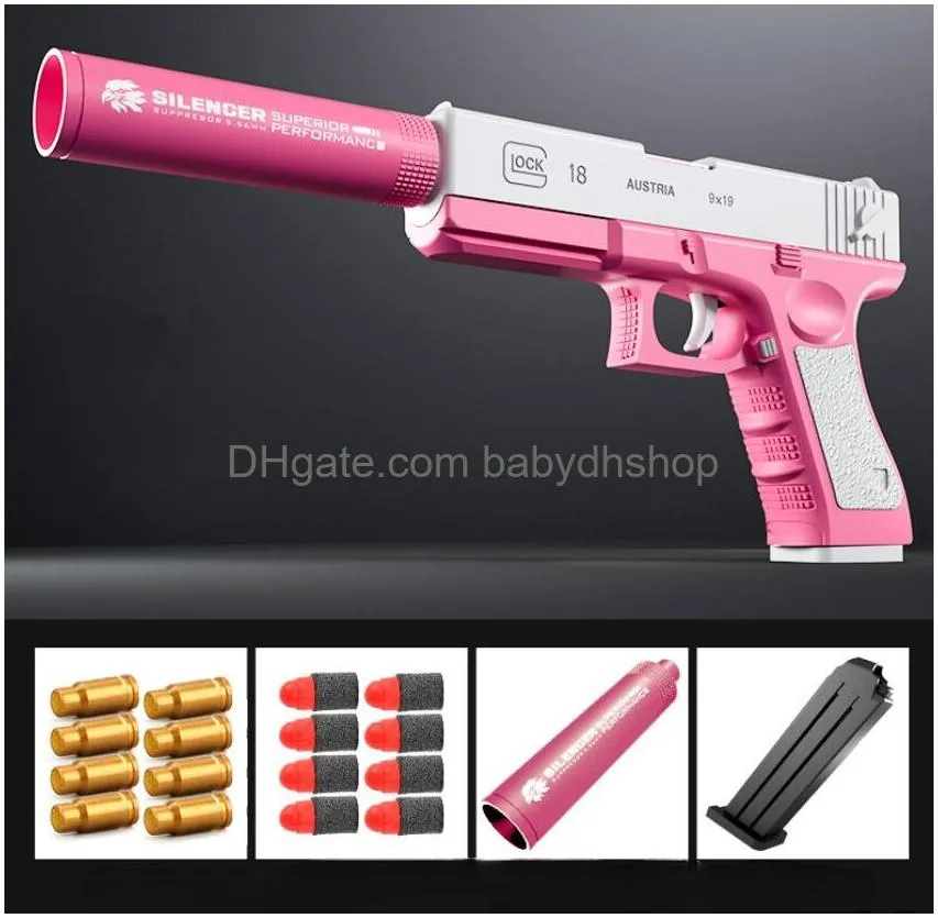 New Toy Pistol Plastic EVA Foam Darts Bullets toy Gun Model Pistol Beginner Aim Train Handgun Boys DIY Gift