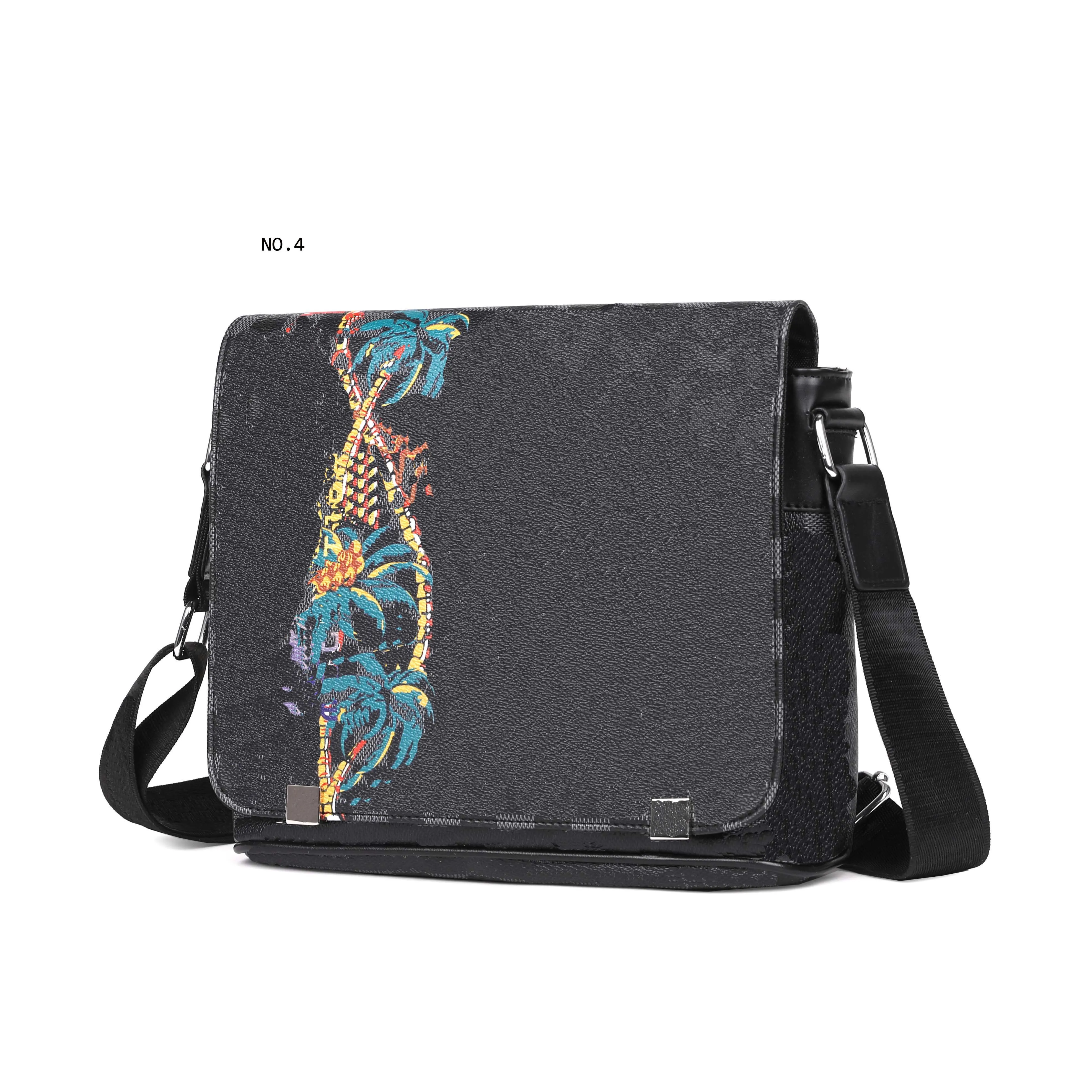 Luxury Designer PU Leather Mens Tote Grey Cross Body Bag With 
