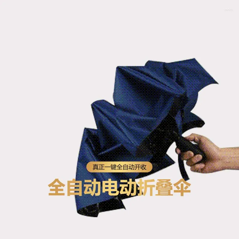UMBRELLAS DESIGN USB 충전 지능형 안티 -UV 폴딩 우산 완전 자동 한 손 남성 여성을위한 선물 작동