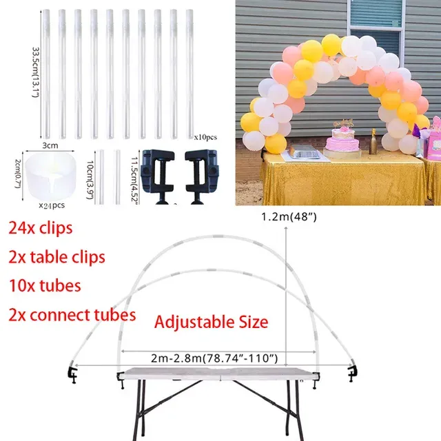 Dekoracja 2Sets dorosły dzieci urodziny Balon Stand Wedding Arch Arch Baby Shower 100pcs lateksowy globos dla liczbowych ballonów