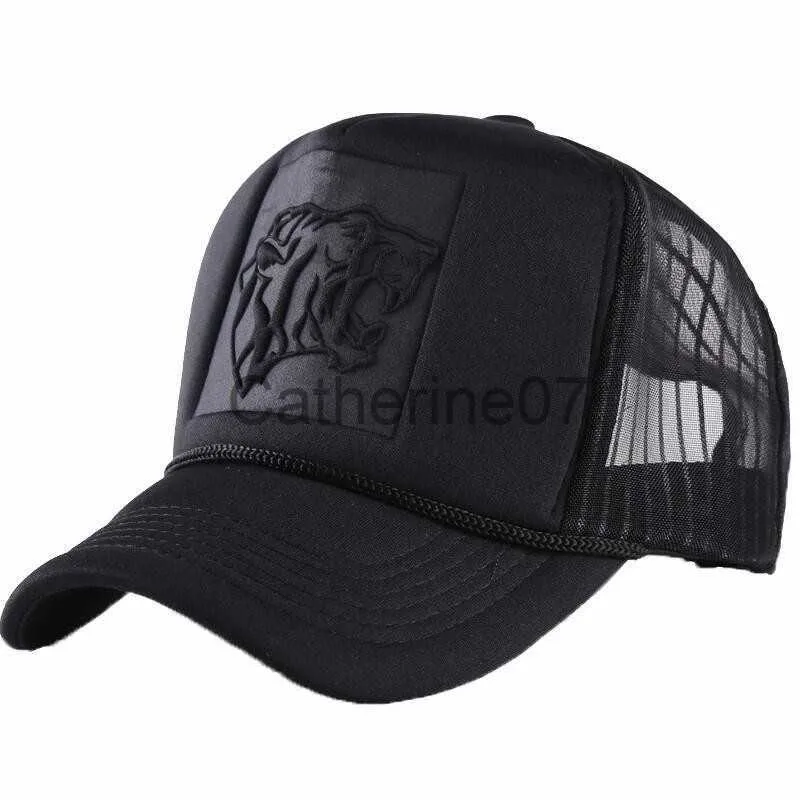 Chapeaux avares Brim Summer Mesh Black Leopard Print Casquettes de baseball incurvées pour femmes hommes Snapback Chapeaux Casquette Trucker Net Cap Sun Visor Hip Hop Hat J230829