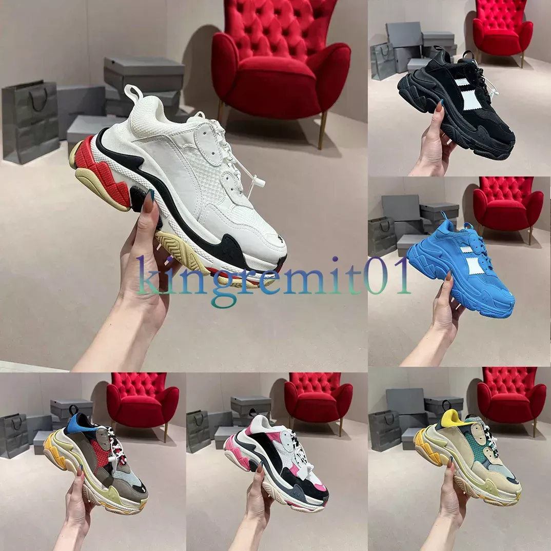 Tasarımcı Sneakers Triple S Erkek Ayakkabı Platformu Spor Sneaker Kauçuk Ayakkabı Temiz Sole Black Beyaz Deri Eğitimler Kadın Tenis Birleştirilmiş Eğitmen