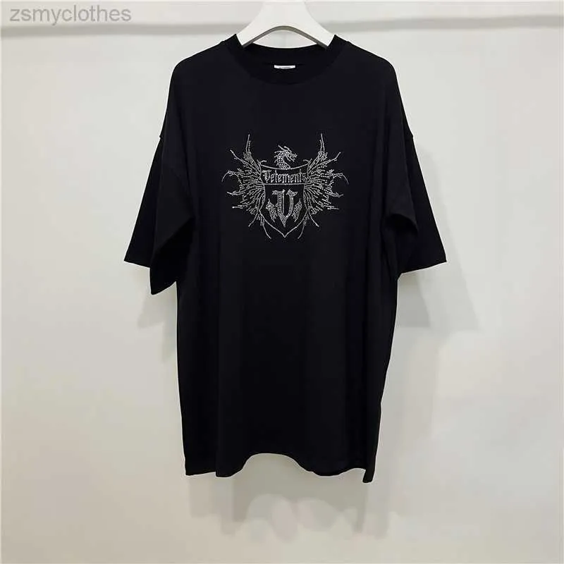 T-shirts hommes de haute qualité diamant Vetements mode T-shirt hommes VTM femmes Vintage T-shirt Badge graphique Vetements chemises hommes vêtements