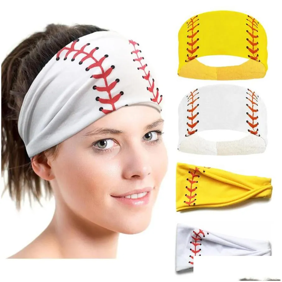 fashion softball sports sweat ball headbands girls yoga fitness women hair accessories bandannas wide running basketball hairband