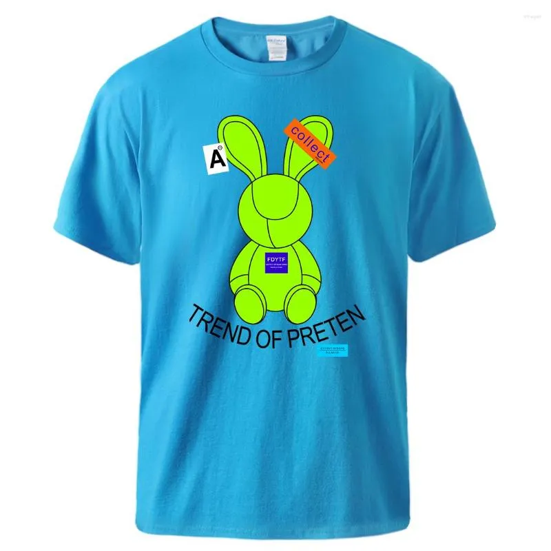 T-shirts pour hommes Vert Smart Kawaii Imprimé Hommes Chemise Tous Match Mode Manches Courtes Coton Respirant Vêtements Nouveauté Creative Tshirt