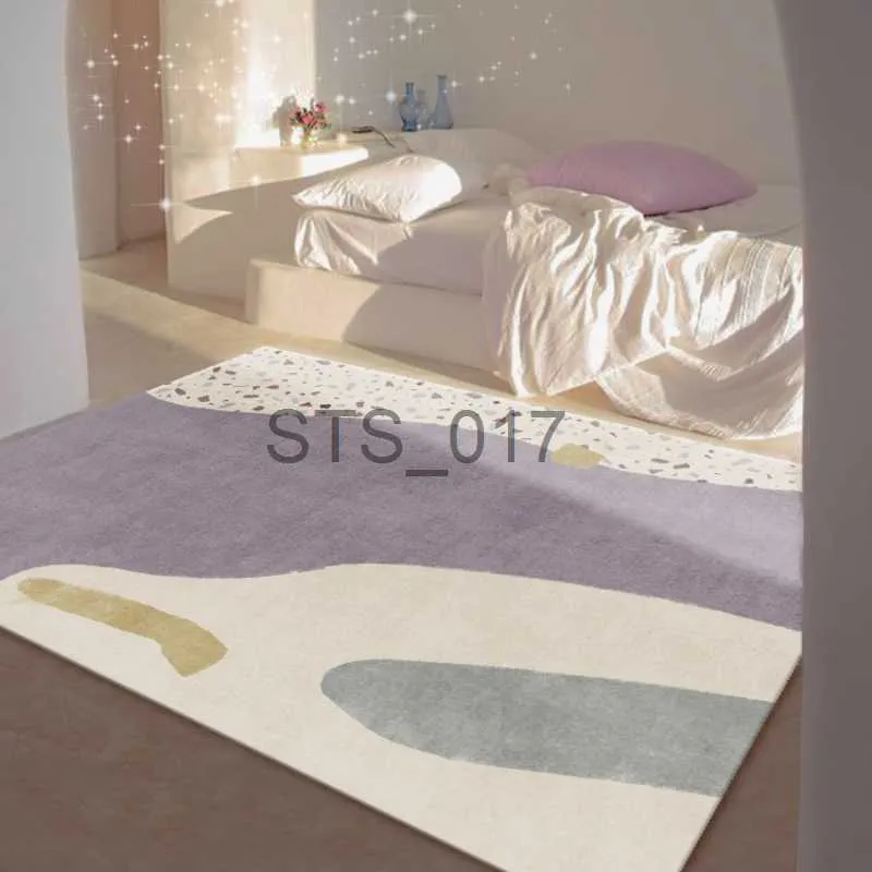 Dywany sztuka puszysty dywan nowoczesny francuski sypialnia salon dom duży obszar ig dekoracja dywana clobroom ciepłe zimowe różowe mata x0829