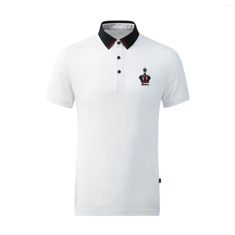 Camicie casual da uomo T-shirt polo con gioielli di lusso di alta qualità in cotone Camicie ricamate personalizzate alla moda da uomo