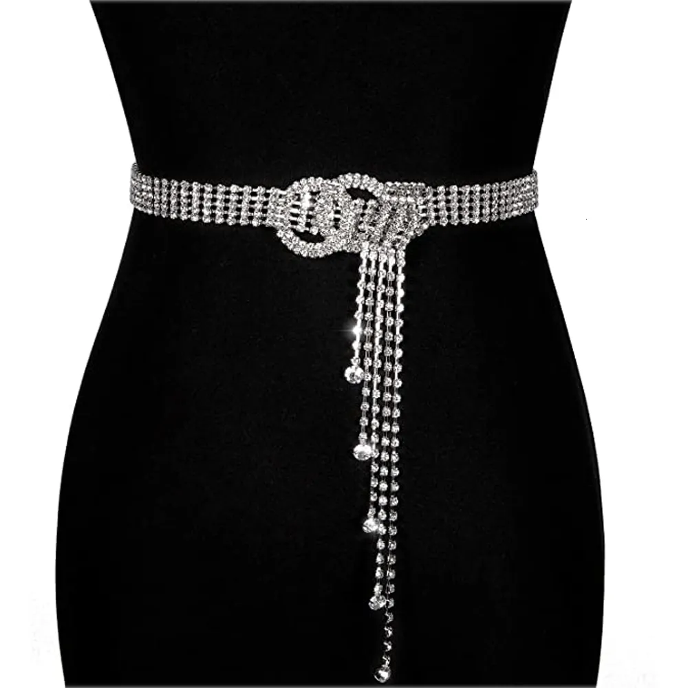 Bältestrendbälte för kvinnor Luxury full blank midjeband Casual Party Dress Belt Chain 230828