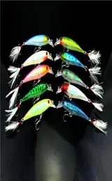 2018 Bass Fishing swimbaits Lure 9cm 8g Walkdog Swimming minnow wobbler fishing hook Jerkbait with feather1568218