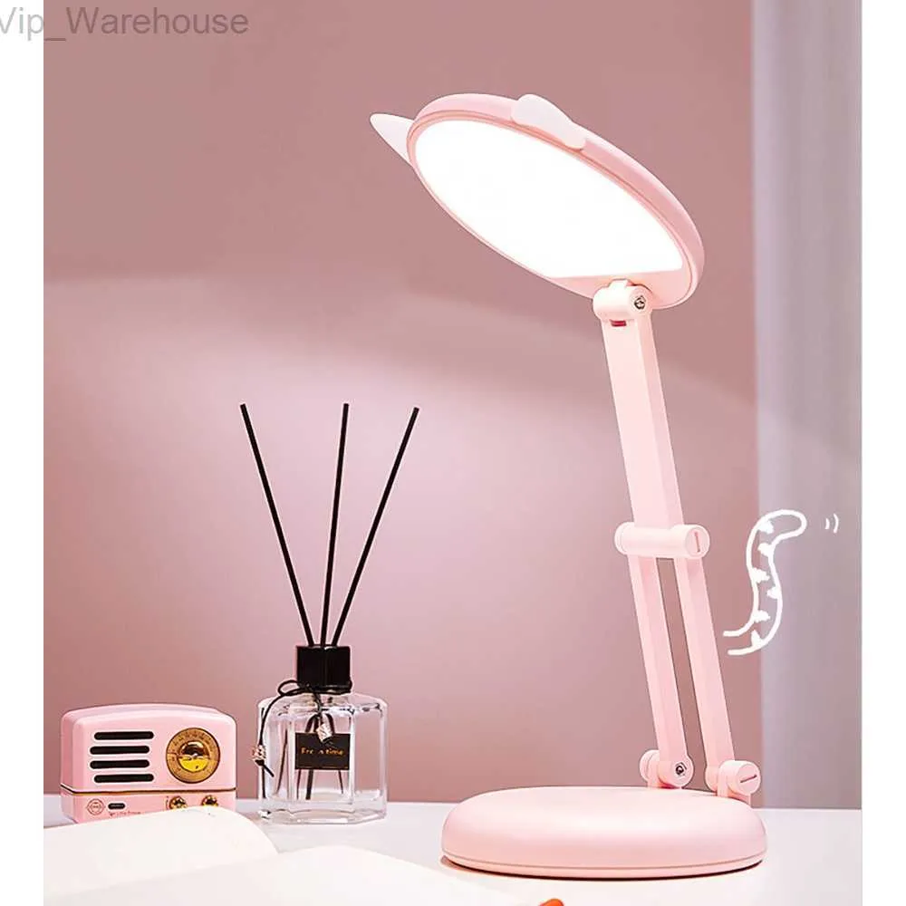 Lampada da scrivania pieghevole Lampada da tavolo per protezione degli  occhi rosa Lampada da tavolo per lettura e apprendimento portatile Lampada  da