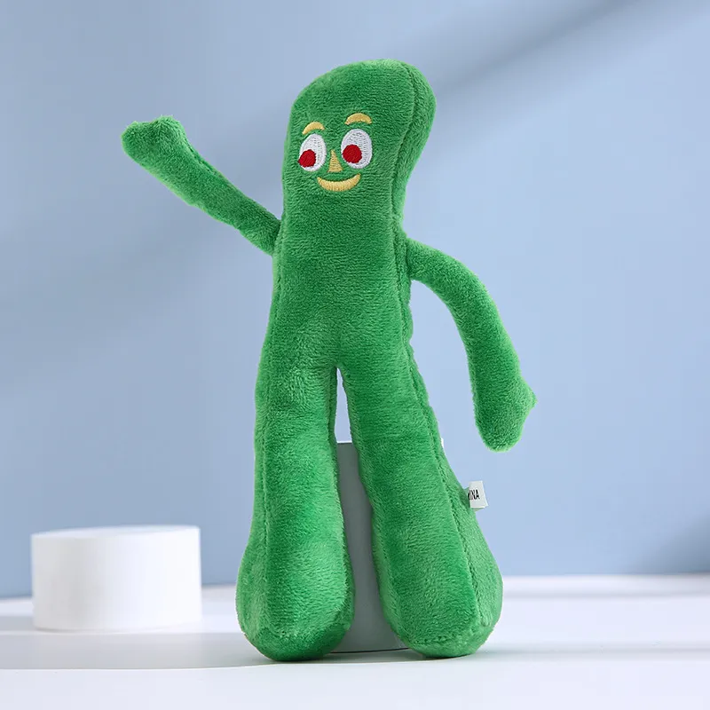 Novo brinquedo para cachorro com enchimento de pelúcia Multipet Gumby, verde, 9 polegadas (pacote com 1)