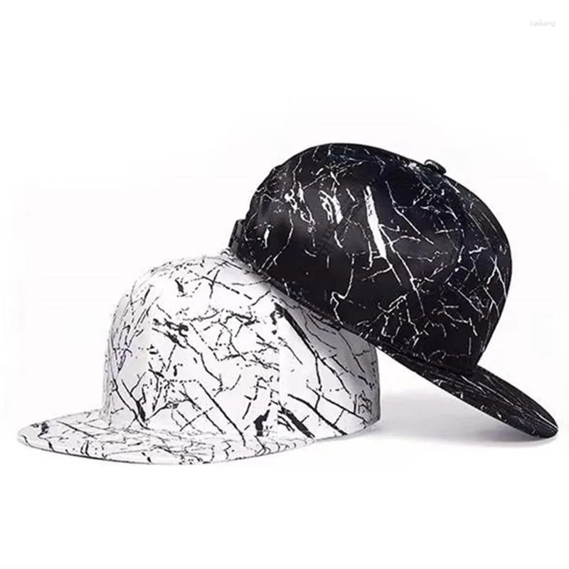 Ballkappen 2023 Original Hip Hop Hut Graffiti Leder Männer Mode Baseballkappe Einstellbare Hysterese Hohe Qualität Flache Krempe Gorras