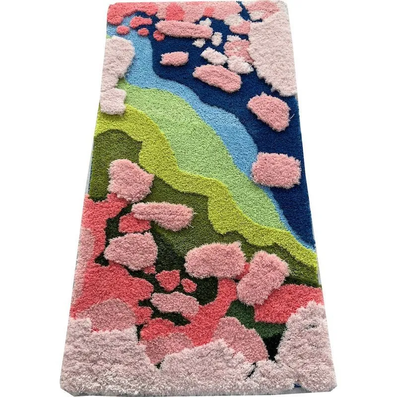 Tapis 27 5x55 pouces de long oblong Shggy touffeté doux tapis de sol moelleux antidérapant absorbant tapis de salle de bain bureau literie chambre déco 230828