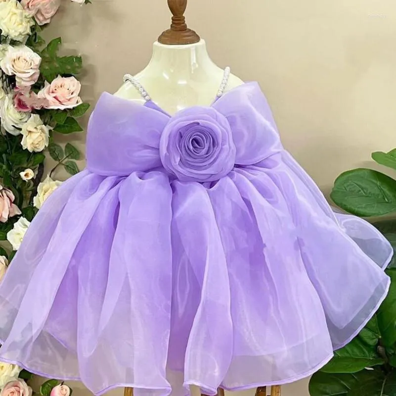 Girl Dresses Fluffy Organza Cute Handmade Kids Birthday Dress 1-14 Yrs Tulle Tutu Gowns Wedding Party Christmas Gift