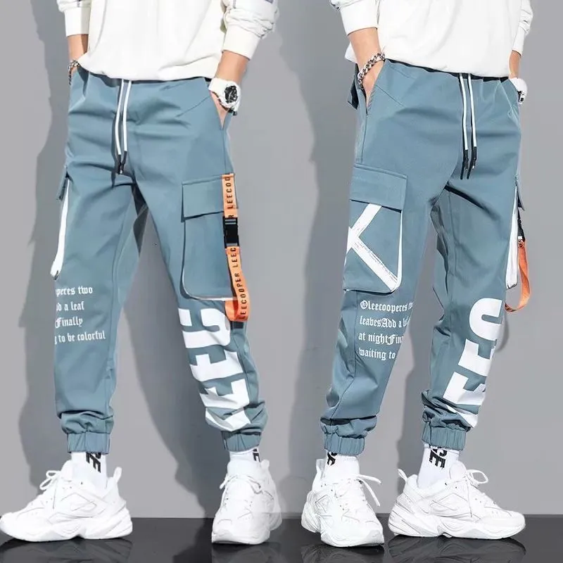 Men s Pants Hip Hop Cargo Men Streetwear Cotton Joggers Fashion Sweatpants Male Casual Harem Trousers Summer Harajuku Women 230828