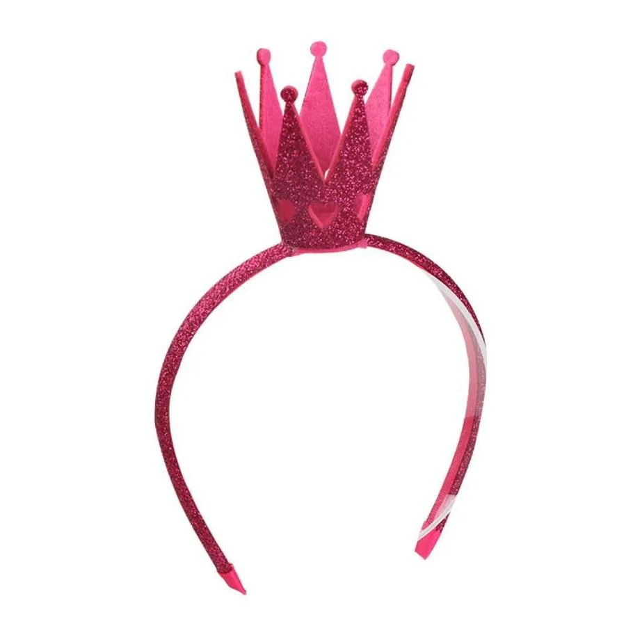 kids girls party hair hoop shiny tiara crown hair hoop birthday headwear hairband for new year fairy party christmas costumes