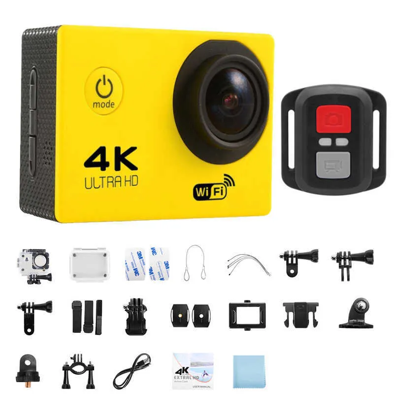 Caméra Action Sport 4K WiFi HD 1080P Étanche - Avec Écran