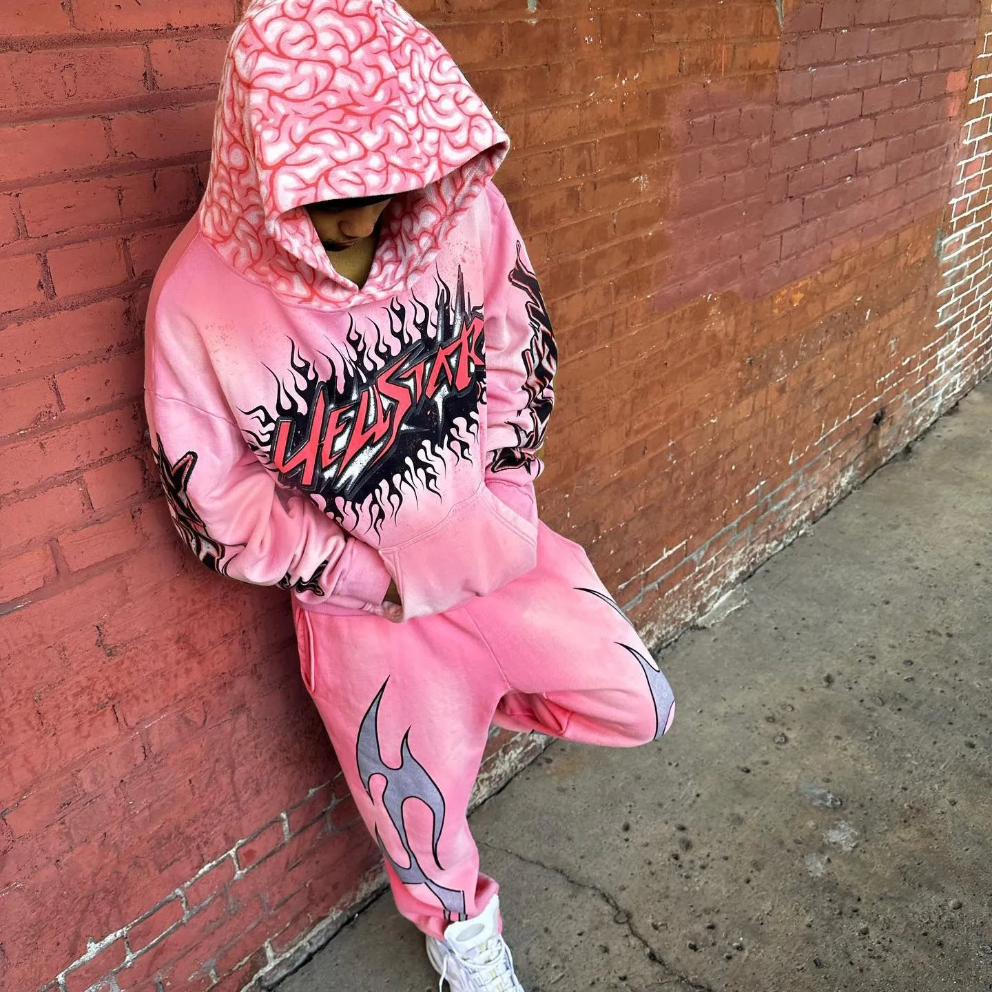 Hellstar Hoodie y2k Hoodie High Street Graffiti Print
