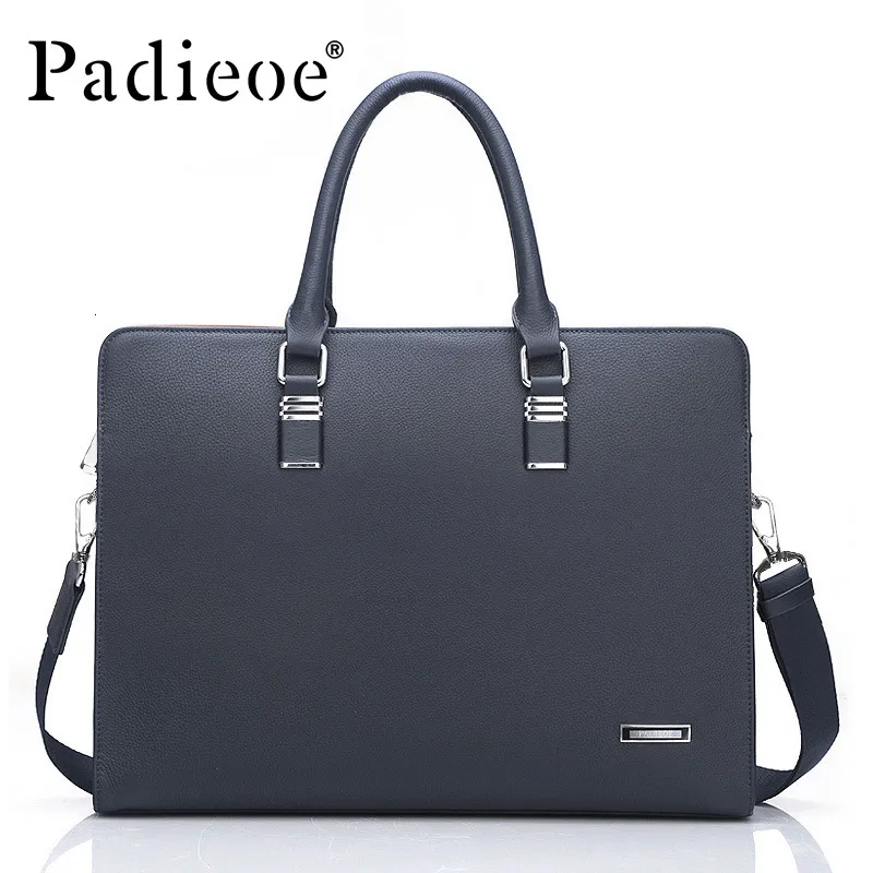 Laptop Bags Padieoe Luxury Brand Genuine Leather Men Bag Briefcase