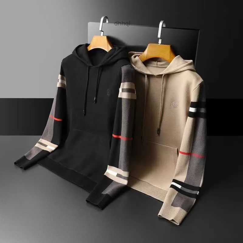 Kvinnors hoodies par stickande kläder mens hoodie tröja bur designer träle plädficka länge ärm tshirt män kvinnor pullover