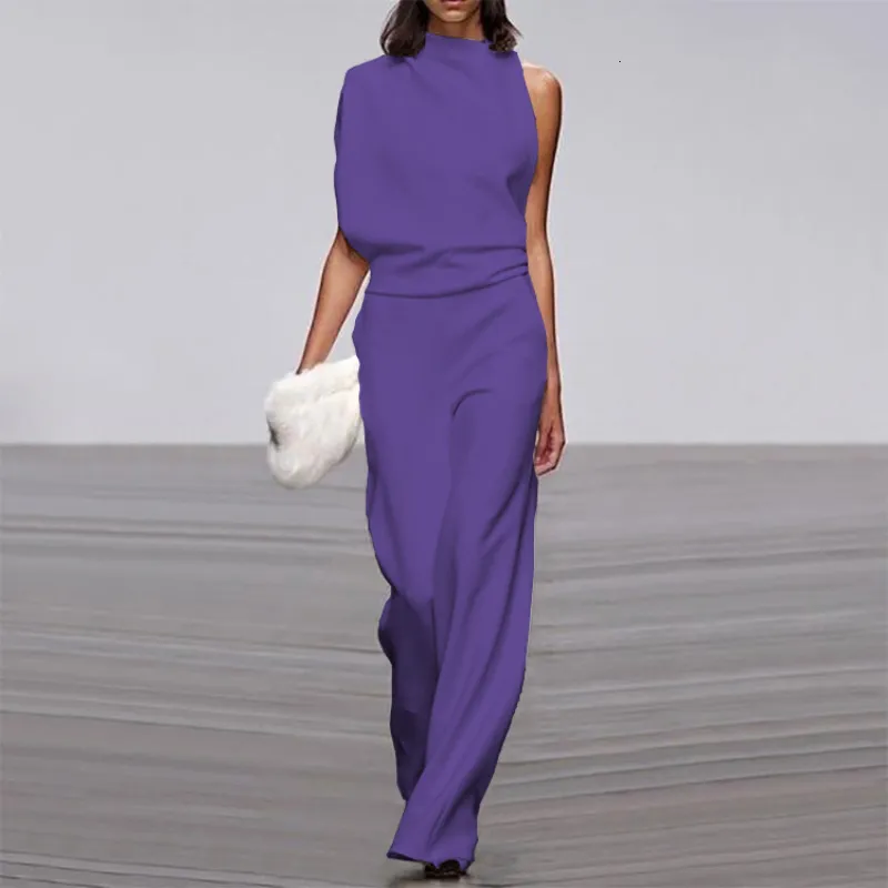 Salopette Femme Été Loose Et Élégante - Combinaison Sans Manches Grandes Tailles, Style Décontracté Chic