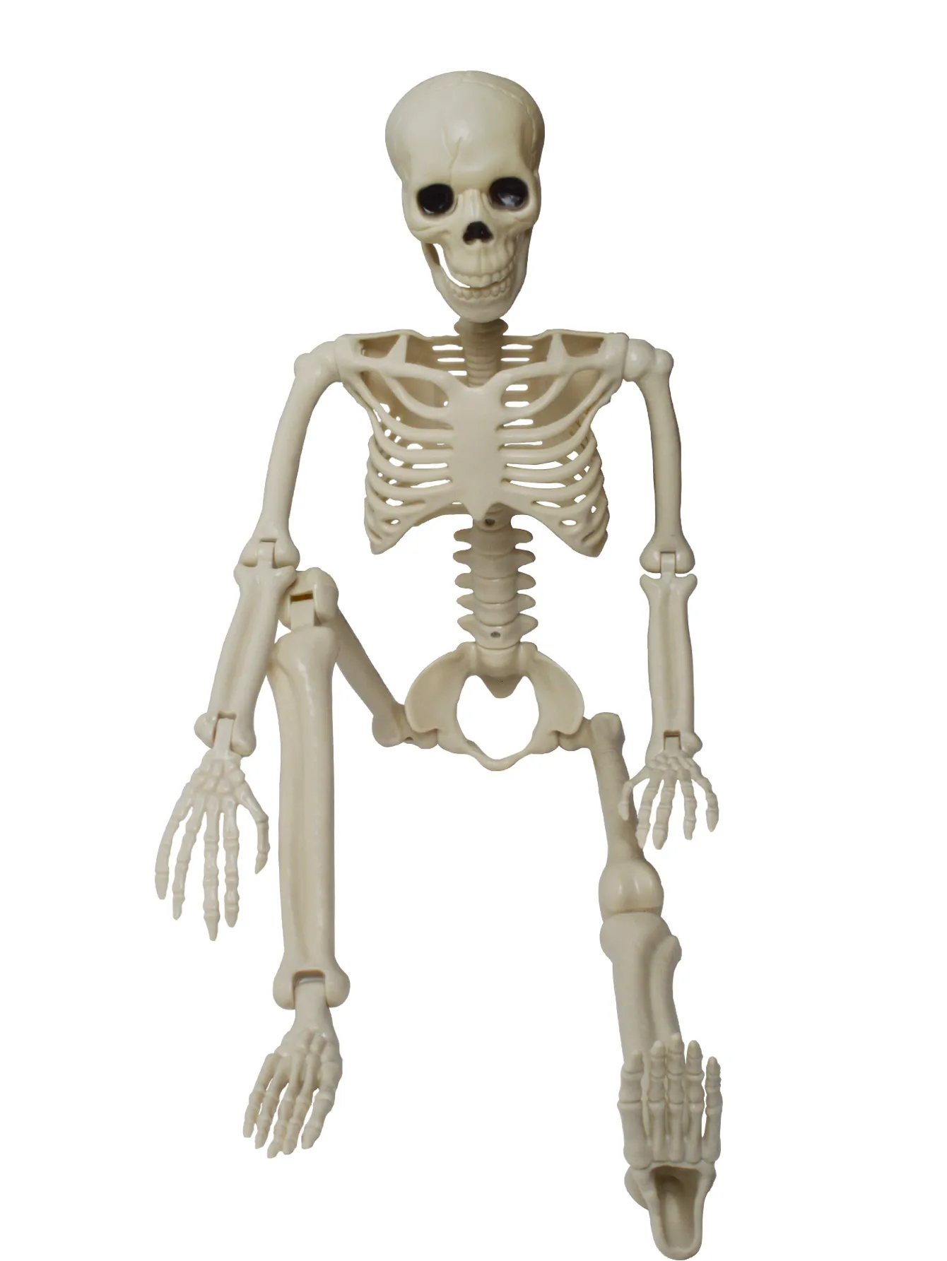 Decorative Objects Figurines 1PC 35.43 inch Artificial Skeleton Human Skeleton Simulation Human Simple Structure for Halloween Trick Props 230828