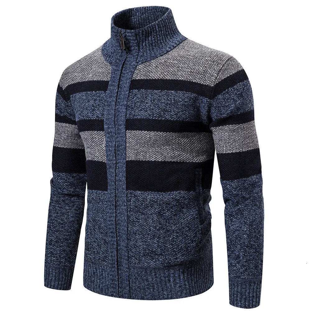 Maglioni da uomo Autunno Inverno Cardigan Uomo Giacche Cappotti Moda Cappotto slim fit lavorato a maglia a righe 230829