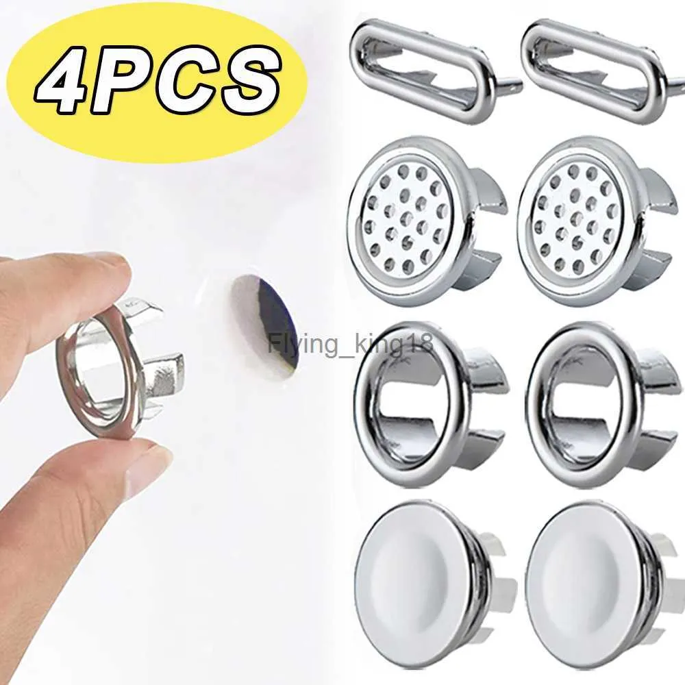 4/1 Uds agujero del fregadero cubierta de desbordamiento redondo  embellecedor de lavabo tapa de drenaje de baño anillos huecos de lavado  accesorios de