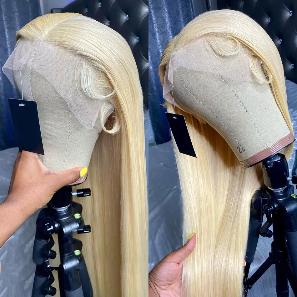 613 Honey Blonde 30 40 Inch Straight Wig 13x4 Transparent Lace Front Human Hair Wigs Brazilian for Black Women 180%