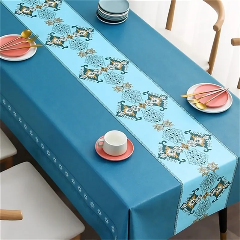 Nappe de table en Polyester imprimé 2023, motif maison, 23HY18 230828