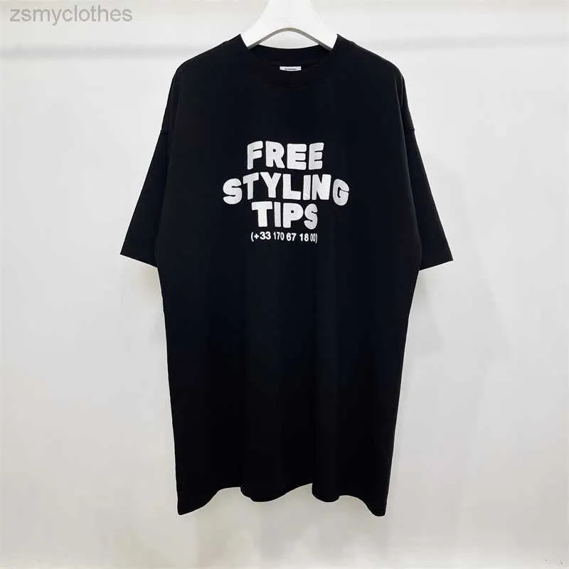 T-shirt da uomo di buona qualità Vetements SUGGERIMENTI PER LO STYLING GRATUITO T-shirt moda Uomo VTM Donna Casual T-shirt nere T-shirt vintage Abbigliamento uomo