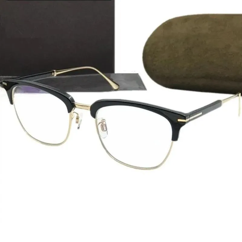 Neue, hervorragende 55T90-Unisex-Brille mit Augenbrauen- und quadratischem Halbrand, importierte, leichte Plank-Titan-Brille 5221145 für Korrektionsbrillen, Fullset-Designbox