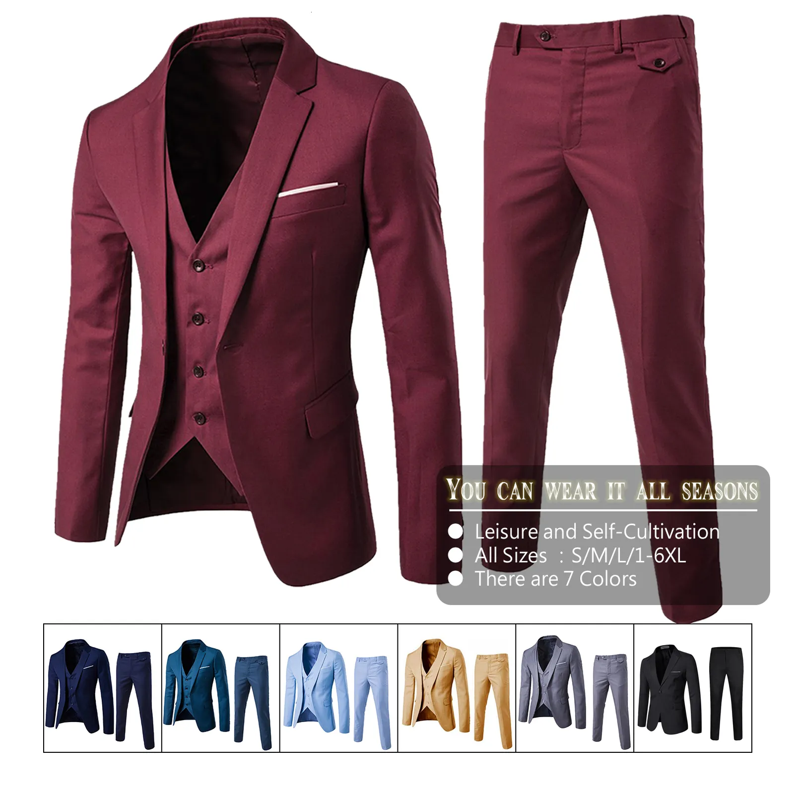 Herrenanzüge Blazer Frühling Sommer Groomsmen Männlich Zweiteiliger Voller Herrenanzug Set Lässige Hochzeit Nachtclub Slim Fit Schwarzer Blazer für Männer 230829