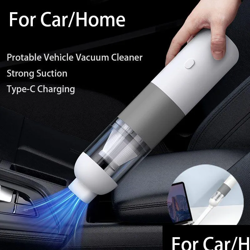Other Festive Party Supplies Portable Mini Handheld Wireless Vacuum Cleaner 4000Pa Strong Suction Car Cordless Vacuums Robot For Sma Dhqsk
